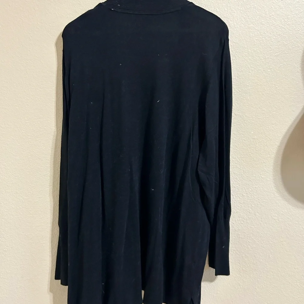Sonoma Black Open Front Cardigan - Picture 2 of 3